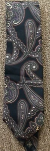 Aquascutum Paisley Tie One Size Fits All 100% Silk - Picture 1 of 2