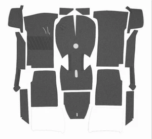 Grey loop carpet kit for BMW 1600-1800-2000 Touring 1971-1974 - Picture 1 of 3