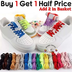 Flat Trainers Boot Shoe Laces Pair Colour Quality Ties Short Long Kids Adult UK - Picture 1 of 17