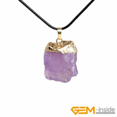 Натуральный необработанный сырые драгоценные камни подвески Рейки исцеление ожерелье кулон ювелирных изделий подарок - Изображение 1 из 4