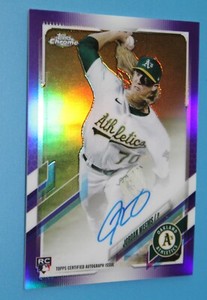 2021 Topps Chrome  Autographs Purple Refractor #RA-JW Jordan Weems RC 133/250