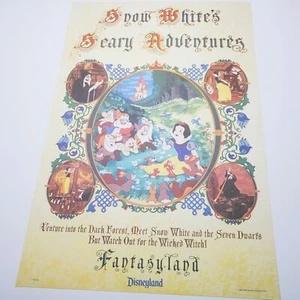 Snow White Scary Adventures Poster Authentic Disney Print 12x18 Disneyland - Picture 1 of 2