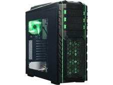 DIYPC Skyline-06-WG Black/Green Dual USB 3.0 ATX Full Tower Gaming Computer Case