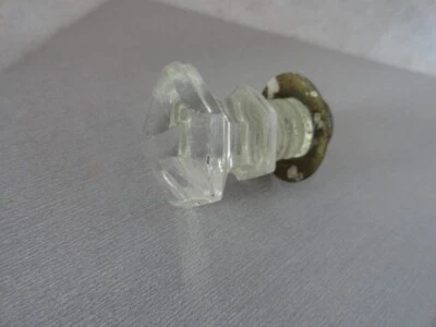 Vintage Hoosier Cabinet Glass Knob with Threaded End and Insert - Image 1 of 4