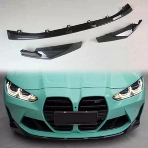 MP Style REAL Carbon Fiber Front Bumper Lip For BMW G80 M3 G82 M4 2021+ - Picture 1 of 19
