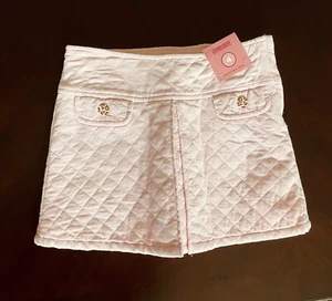 Gymboree Glamour Kitty Pink Quilted Corduroy Skort Leopard Buttons Size 4 4T - Picture 1 of 7