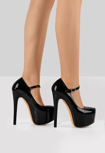 Onlymaker Sexy Para mujeres Tacones Altos Plataforma Club de salón Correa al tobillo Fiesta Zapatos - Imagen 1 de 23