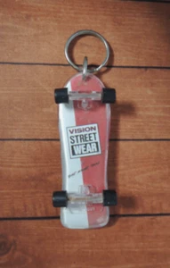 Authentic Vintage Vision Street Wear Finger Skateboard Key-chain 80's - Picture 1 of 4