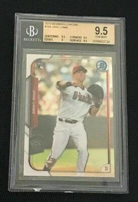 JAKE LAMB Rookie Card 2015 Bowman Chrome #168 Beckett BGS 9.5 - Image 1 of 2