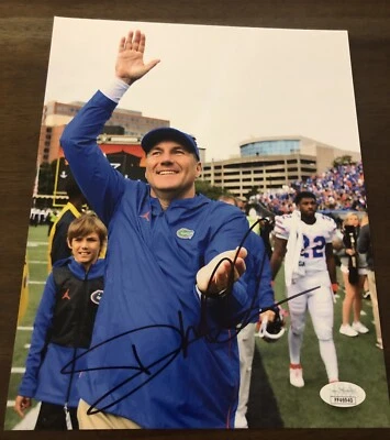 Dan Mullen Signed 8x10 Florida Football Photo W / Jsa - Image 1 of 4