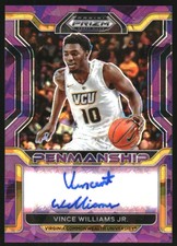 2022-23 Prizm DP College Penmanship Prizms Purple Ice #54 Vince Williams Jr. /99