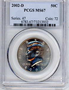 2002-D Kennedy Half Dollar PCGS MS67 - Picture 1 of 2