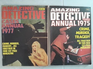 Amazing Detective Cases Annual Magazines x 2 Australian 1975 and 1977 *RARE* - Picture 1 of 4