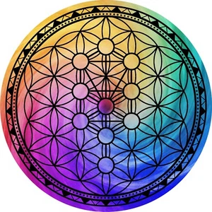 Tree of Life Sacred Geometry Grid 5" Metaphysical Reike healing crystal grid - Picture 1 of 26