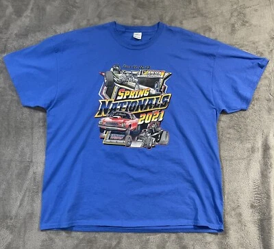 Camiseta NHRA Spring Cleaning Nationals Para Hombre 3XL Azul Gráfico 2021 Foto 1 de 4