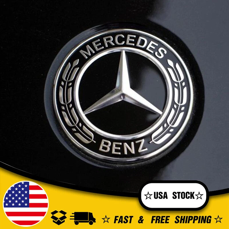 Mercedes-Benz Clase CLS W219 Negro Laurel Corona Capucha Emblema Insignia Genuina Foto 1 de 4