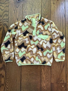 Patagonia Kids Lightweight Synchilla Snap-T Pullover Small Current Medium 10 NWT - Picture 1 of 5