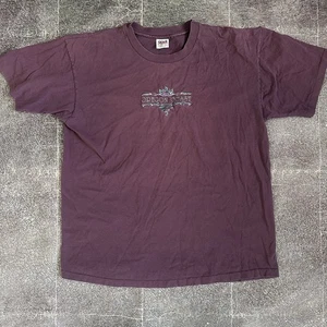 Men's Vintage 90's Anvil Oregon Coast Purple Teal Sunrise T Shirt Tee Sz XL VTG - Picture 1 of 4
