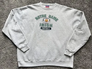 VTG NOTRE Dame Irish Football 2003 Toyota Gator Bowl Sweatshirt XL Gray Champion - Picture 1 of 6