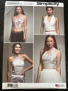 UNCUT Simplicity S8869 Misses Lined Tops Trim Variation R5 (14-22 Sewing Pattern - Picture 1 of 2