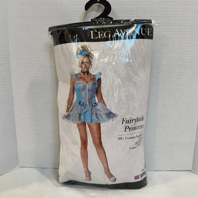 Leg Avenue Fairytale Princess Costume Adult Size Medium Dress 3pc Blue Dress-NEW - Image 1 of 4