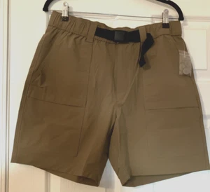 Sonoma Outdoor Cargo Shorts Men's SZ40 Nylon Stretch Belted Elastic Waist Brown - Picture 1 of 3