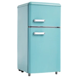 Kühl- und Gefrierkombination Kühlschrank mit Gefrierfach 72 L Freistehend Cyan - Bild 1 von 13