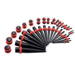 18pcs /12Pcs Acrylic Taper Kit Plug Ear Gauges Stretching Ear Jewelry 1.6-20mm - Picture 1 of 30