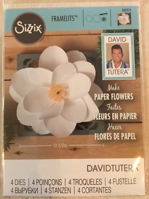 Sizzix Framelits Dies Large Magnolia 4 Dies 562414 By David Tutera- New - Image 1 of 4