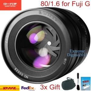 Zhongyi Mitakon SpeedMaster 80mm F1.6 Lens for Fujifilm Fuji GFX 100S 50S Camera - Picture 1 of 20