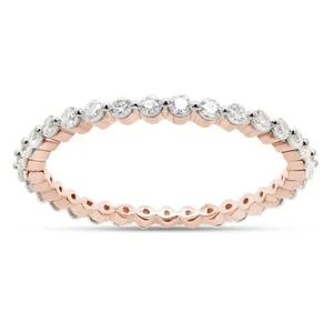 1/2 ct. Moissanite Full Eternity Stackable Engagement Ring 10k or 14k Gold - Picture 1 of 13