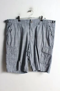 Trespass Mens Check Cargo Shorts - Grey - Size Medium M (L13) - Picture 1 of 4