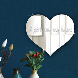 PERSONALISED LOVE HEART Mirror Keepsake Mother's Day Gift Plaque Birthday Decor - Picture 1 of 6