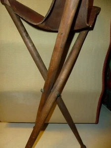 3 Bein - Hocker - echt Leder - Bild 1 von 4