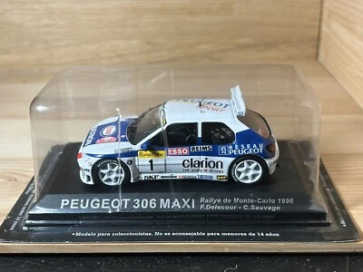 PEUGEOT 306 MAXI #1 RALLYE MONTECARLO 1996 F.DELECOUR-C.SAUVAGE NEW IN BOX 1:43 - Immagine 1 di 4