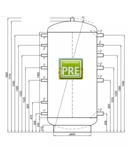 1A Pufferspeicher 800 L. Für Heizung Heizkessel Ofen Kamin BHKW Vergaser - Bild 1 von 2