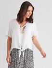 UK 18 KATIES - Womens Summer Tops - White Blouse / Shirt - Smart Casual Clothing