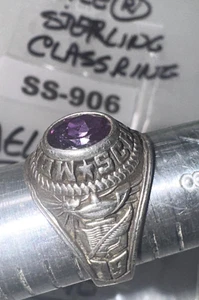 Collectable Vintage Sterling Melvin School Ring Class of 1979 Size 9 SS-906 - Imagen 1 de 14