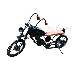KS MART Handcrafted Iron & Wood Miniature Metal Bike Showpiece | Vintage Bicycle - Picture 1 of 5
