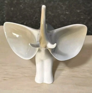 Elefant Figur grau Hollobaza Ungarn Rüssel oben Ohren raus Vintage MCM - Bild 1 von 5
