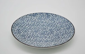 Breakfast Plate in Dark Blue, Floral, Set Table, Tableware, Plate Round - Picture 1 of 3