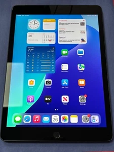 🎶Apple iPad 9 9th Gen A2603 2021 64GB Wi-Fi CELLULAR Verizon Space Gray *TESTED - Afbeelding 1 van 9
