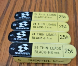 3 TINS Vintage Sheaffer 24 ea THIN BLACK LEADS  & ONE WITH 19 LEADS #6 - Picture 1 of 2