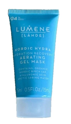 LUMENE “NORDIC HYDRA” Aerating Gel Mask 0.5 fl oz  Travel Size NEW - Image 1 of 4
