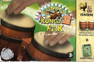 DONKEY KONGA 2 PAK - Controller Bongo DK + Gioco GameCube PAL ITA - Imagen 1 de 10