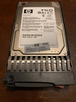 HP 36GB 10k SAS Single Port Internal 2.5" HDD (376596-001 418373-002) - Tested - Image 1 of 4