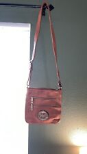 Tory Burch Leather Messenger Bag Crossbody Purse Womens Brown Leather