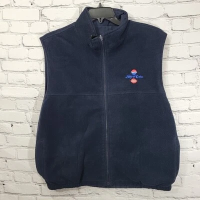 Fleece Reversible Vest Dairy Queen Pepsi Joy of Cola Blue Mens L - Image 1 of 4