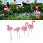 4 Stck. Rosa Flamingo Garten Statue feine Details Stilvoll lebendig kleiner Flamingo