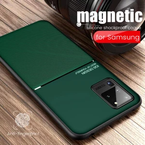 Funda de teléfono para Samsung S25 S24FE S23 S22 A05 A15 magnética de metal cubierta de cuero PU - Imagen 1 de 20